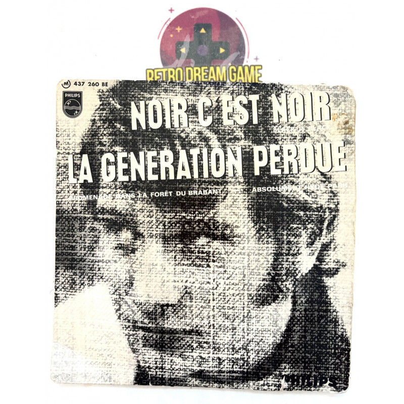 Disque vinyles Johnny hallyday Noir c'est noir 45t