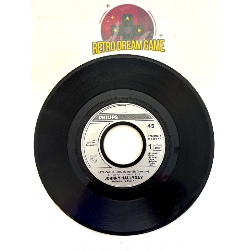 Disque vinyles Johnny hallyday les vautours nouvelle version 45t