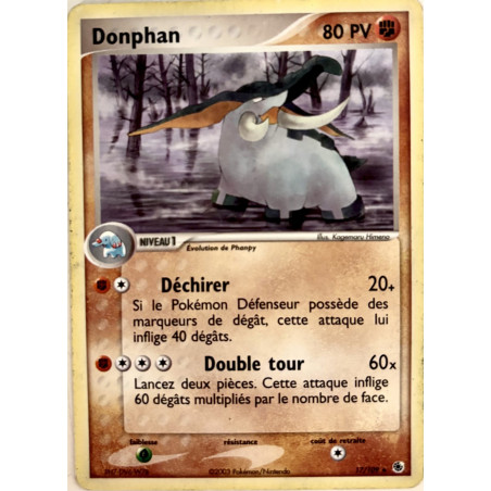 Nintendo Pokémon JCC Donphan EX Rubis saphir  (17/109)