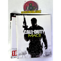 Notice et jaquette Call of duty modern warfare 3 pour PS3