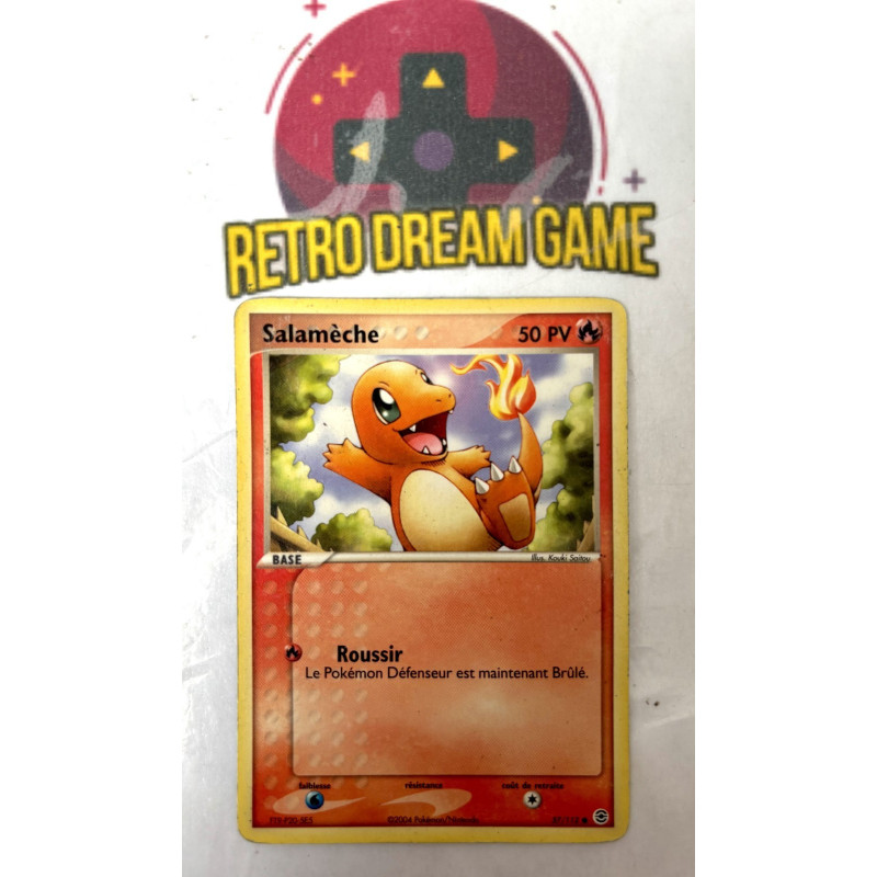 Nintendo Pokémon JCC Salameche EX rouge feu et vert feuille  (57/112)