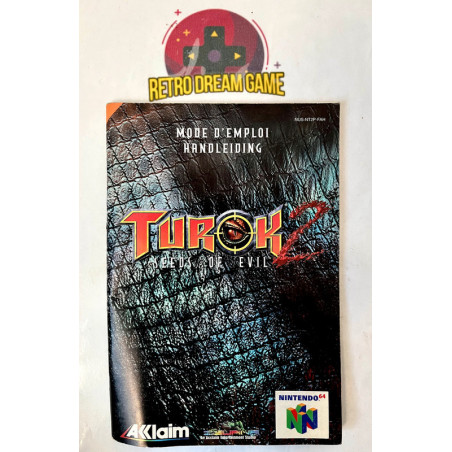 Notice Turok 2 pour Nintendo 64 Seulement la notice