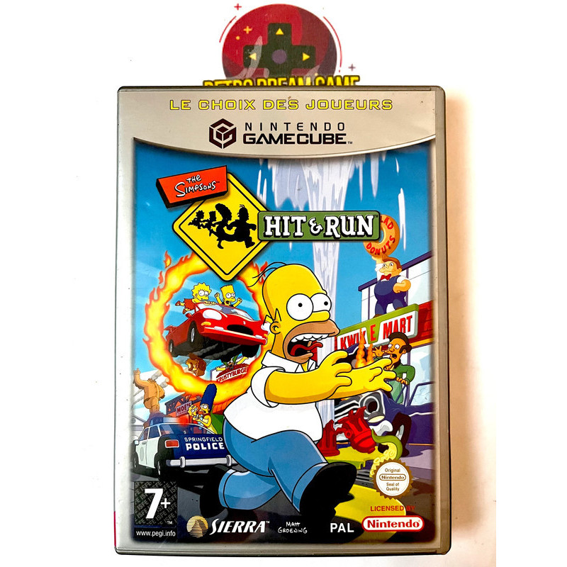 Boite vide Simpson hit and run pour Gamecube