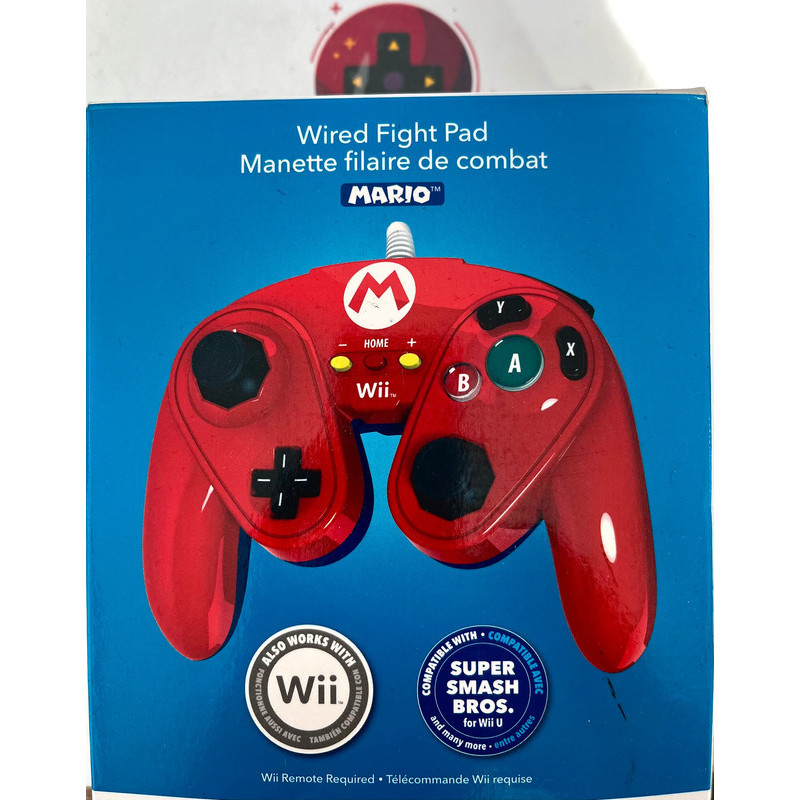 Manette de combat Mario de la marque PDP pour Wii u Manette de combat Mario de la marque PDP pour Wii u